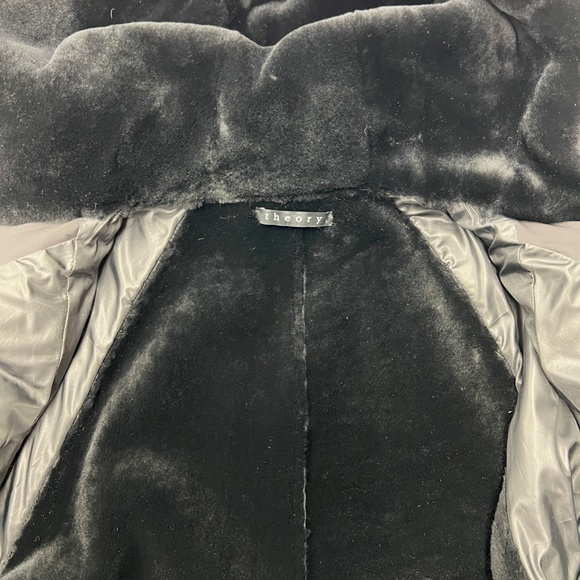 Theory Shearling and down hooded jacket - Picture 4 of 4